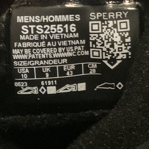 Sperry Saltwater Codura Black Duck Boots Waterproof Size 10 with Box - Picture 7 of 9